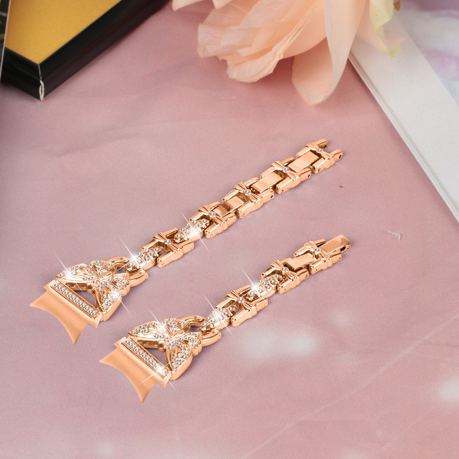Stainless Steel Band for Samsung Galaxy Watch4 40mm 44mm Watch5 40mm 44mm Watch4 Classic 42mm 46mm Rhinestone Decor 20mm Watch Strap with Connector Stainless Steel Band for Samsung Galaxy Watch4 40mm 44mm Watch5 40mm 44mm Watch4 Classic 42mm 46mm Rhinestone Decor 20mm Watch Strap with Connector